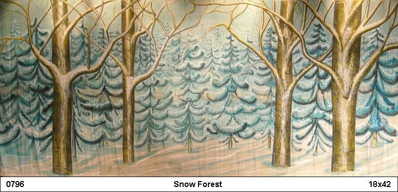 Snow Forest Backdrop