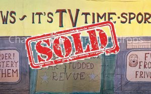 Vintage Television Scrim Backdrop
