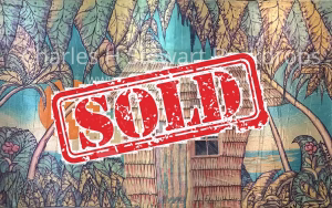 Tropical Hut Cut Backdrop
