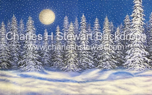 Snow Forest Backdrop